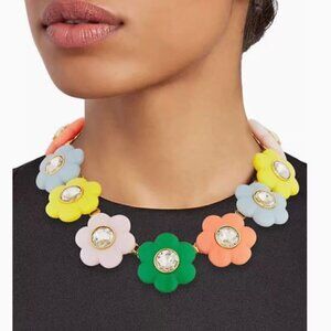 Lele Sadoughi RAINBOW DAPHNE CRYSTAL CHARM NECKLACE